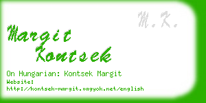 margit kontsek business card